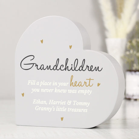 Personalised Grandchildren Heart Ornament: 1 - Ornaments By Gift Moments