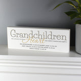 Personalised Grandchildren Wooden Block Sign: 4 - Signs & Plaques By Gift Moments