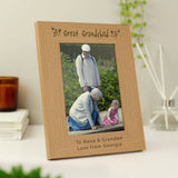 Personalised Great Grandchild Oak Photo Frame: 1 - Photo Frames By Gift Moments