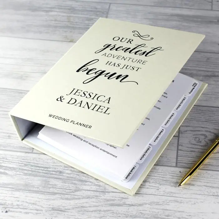 Personalised Our Greatest Adventure Wedding Planner: 1 - Calendars & Planners By Gift Moments