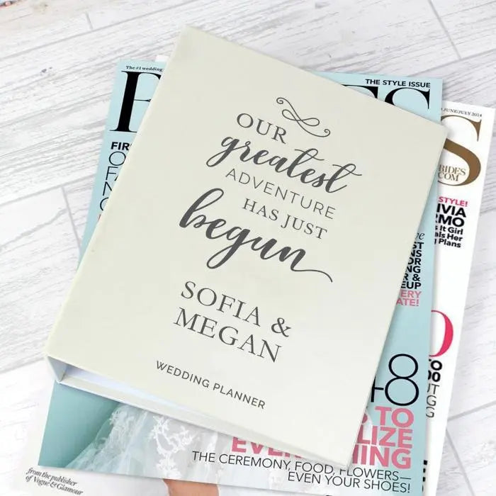 Personalised Our Greatest Adventure Wedding Planner: 2 - Calendars & Planners By Gift Moments