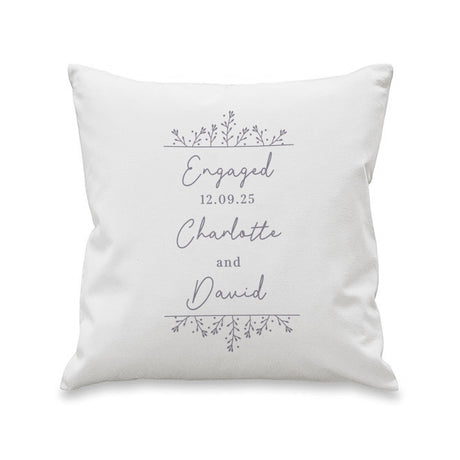 Personalised Grey Floral Cushion: 5 - Cushions By Gift Moments