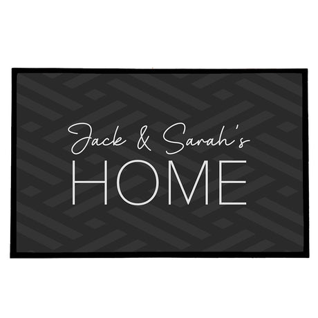 Personalised Grey Pattern Indoor Doormat: 2 - Doormats By Gift Moments