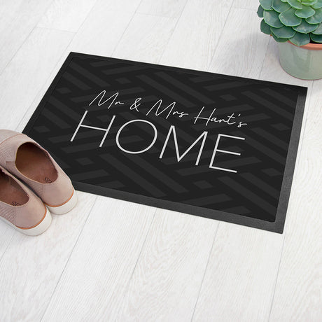 Personalised Grey Pattern Indoor Doormat: 5 - Doormats By Gift Moments