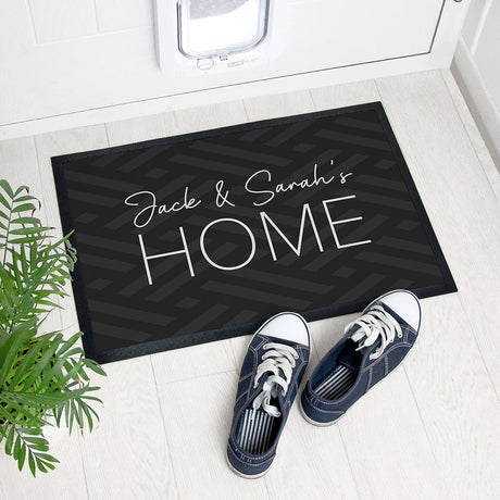 Personalised Grey Pattern Indoor Doormat: 1 - Doormats By Gift Moments