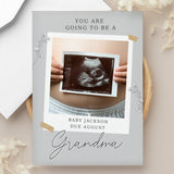 Personalised Grey Floral Photo Upload Card: 1 - Greeting Cards By Gift Moments