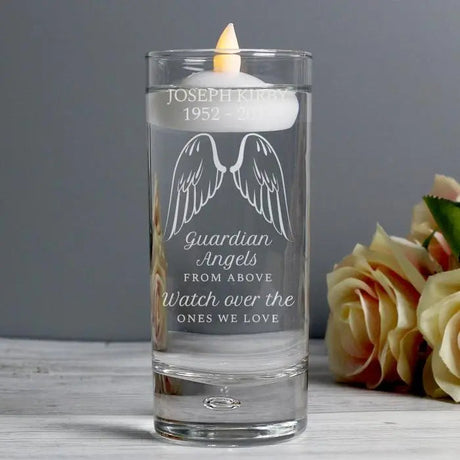 Personalised Angel Wings Candle Holder: 1 - Candle Holders By Gift Moments