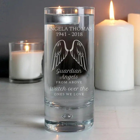 Personalised Angel Wings Candle Holder: 2 - Candle Holders By Gift Moments