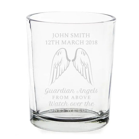 Personalised Guardian Angel Wings Candle Holder: 4 - Candle Holders By Gift Moments