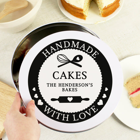 Personalised Handmade Cake Tin with Love: 4 - Storage By Gift Moments