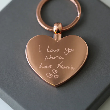 Personalised Engraved Heart Keyrings: 3 - Keyrings By Gift Moments