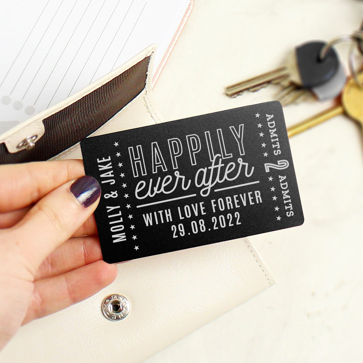 Personalised Happily Ever After Wallet Card: 2 - Wallet Cards By Gift Moments