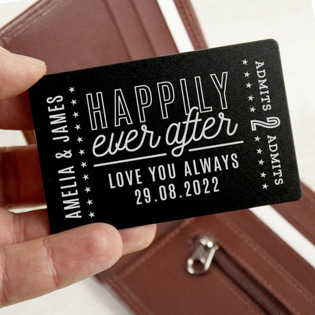 Personalised Happily Ever After Wallet Card: 1 - Wallet Cards By Gift Moments