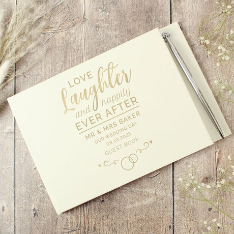 Personalised Wedding Guest Book & Pen: 4 - Guest Books By Gift Moments