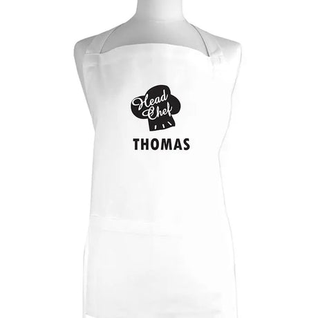 Personalised Head Chef Apron with Name: 2 - Aprons By Gift Moments