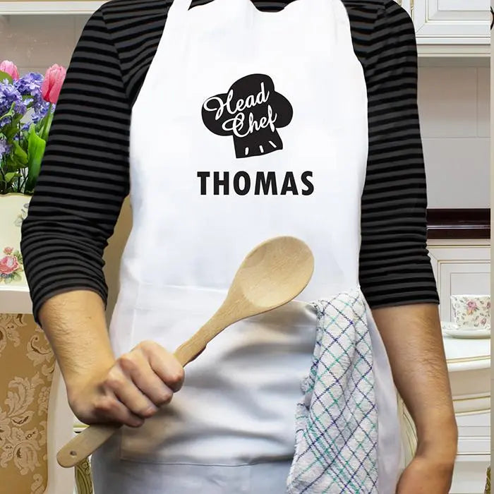 Personalised Head Chef Apron with Name: 1 - Aprons By Gift Moments