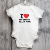 Personalised I HEART Baby Vest 0-3 Months: 5 - Baby Clothing By Gift Moments