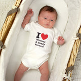 Personalised I HEART Baby Vest 0-3 Months: 1 - Baby Clothing By Gift Moments