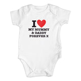 Personalised I HEART Baby Vest 0-3 Months: 2 - Baby Clothing By Gift Moments