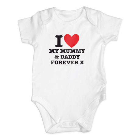 Personalised I HEART Baby Vest 0-3 Months: 2 - Baby Clothing By Gift Moments