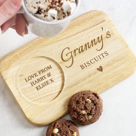 Personalised Wooden Heart Coaster Tray: 3 - Coasters By Gift Moments