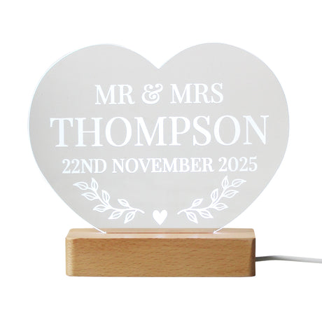 Personalised Heart LED Light for Couples: 8 - LED Lighting By Gift Moments