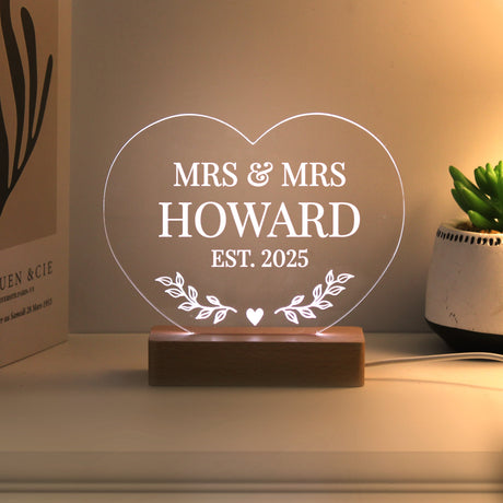 Personalised Heart LED Light for Couples: 7 - LED Lighting By Gift Moments