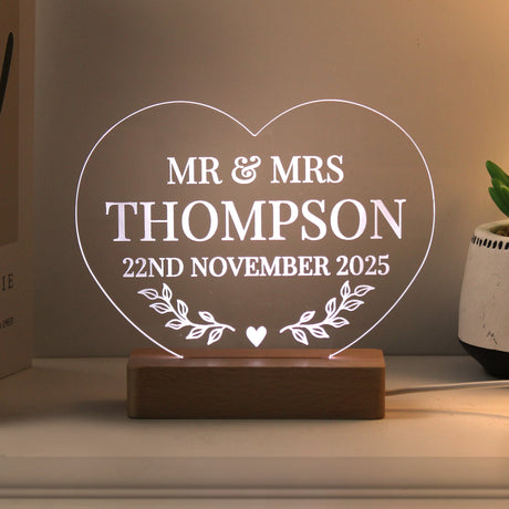 Personalised Heart LED Light for Couples: 1 - LED Lighting By Gift Moments