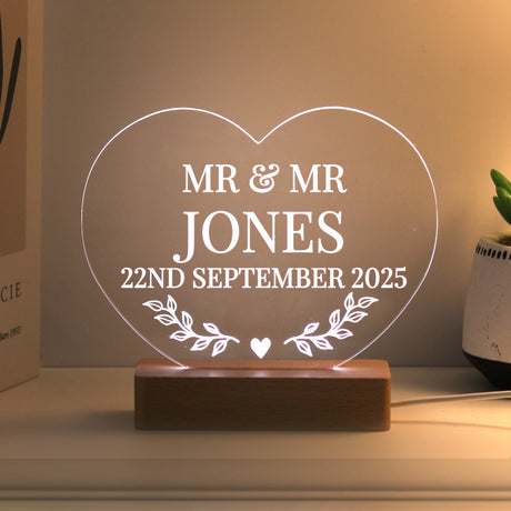 Personalised Heart LED Light for Couples: 9 - LED Lighting By Gift Moments