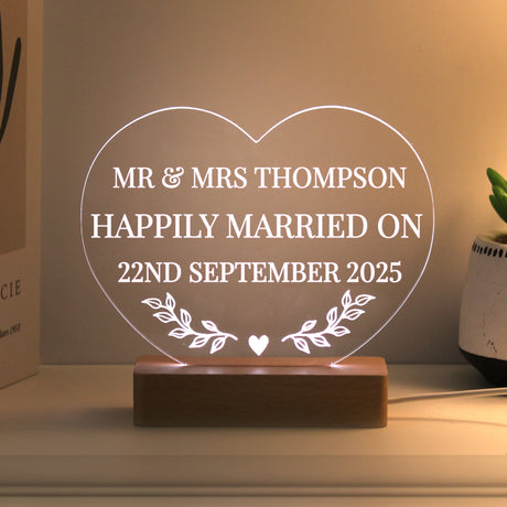 Personalised Heart LED Light for Couples: 5 - LED Lighting By Gift Moments