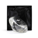 Engravable Heart Motif Diamond Paperweight: 2 - Paperweights By Gift Moments