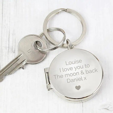 Personalised Heart Motif Photo Keyring: 1 - Keyrings By Gift Moments