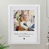 Personalised Heart Photo Upload Framed Prints: 3 - White - Framed Prints By Gift Moments