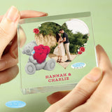 Personalised Me To You Heart Glass Token: 3 - Crystal Tokens