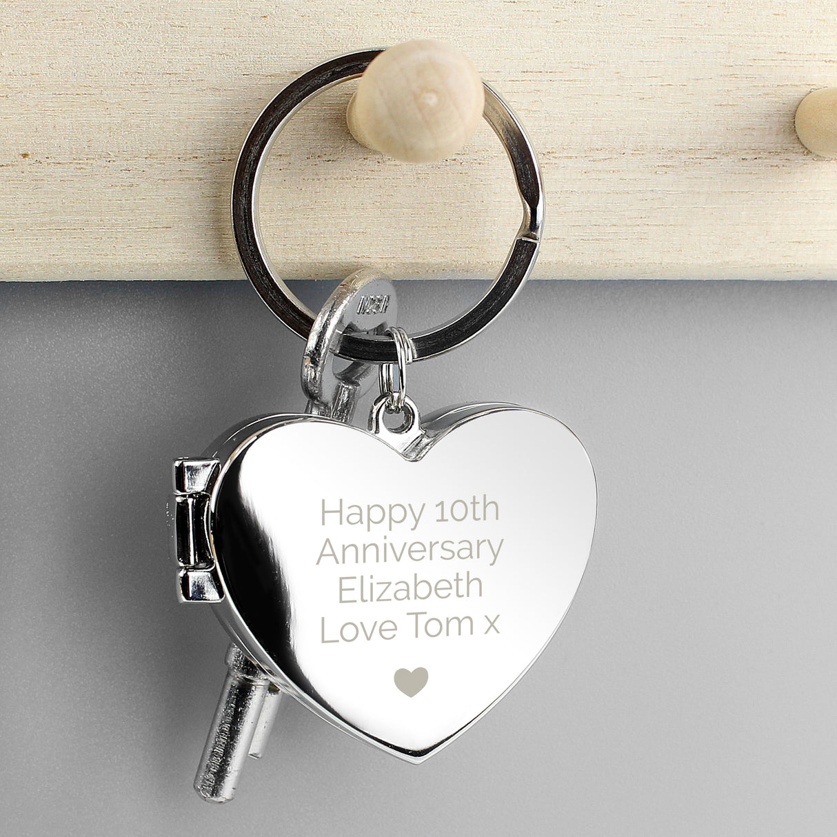 Personalised Heart Photo Frame Keyring: 3 - Keyrings By Gift Moments