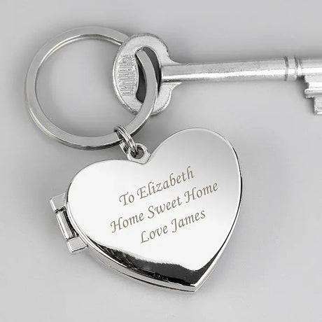 Personalised Heart Photo Frame Keyring: 3 - Keyrings By Gift Moments