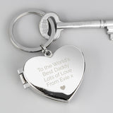 Personalised Heart Photo Frame Keyring: 5 - Keyrings By Gift Moments