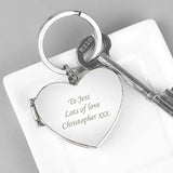 Personalised Heart Photo Frame Keyring: 6 - Keyrings By Gift Moments