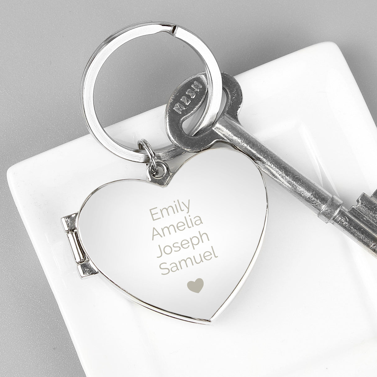 Personalised Heart Photo Frame Keyring: 7 - Keyrings By Gift Moments