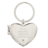 Personalised Heart Photo Frame Keyring: 4 - Keyrings By Gift Moments