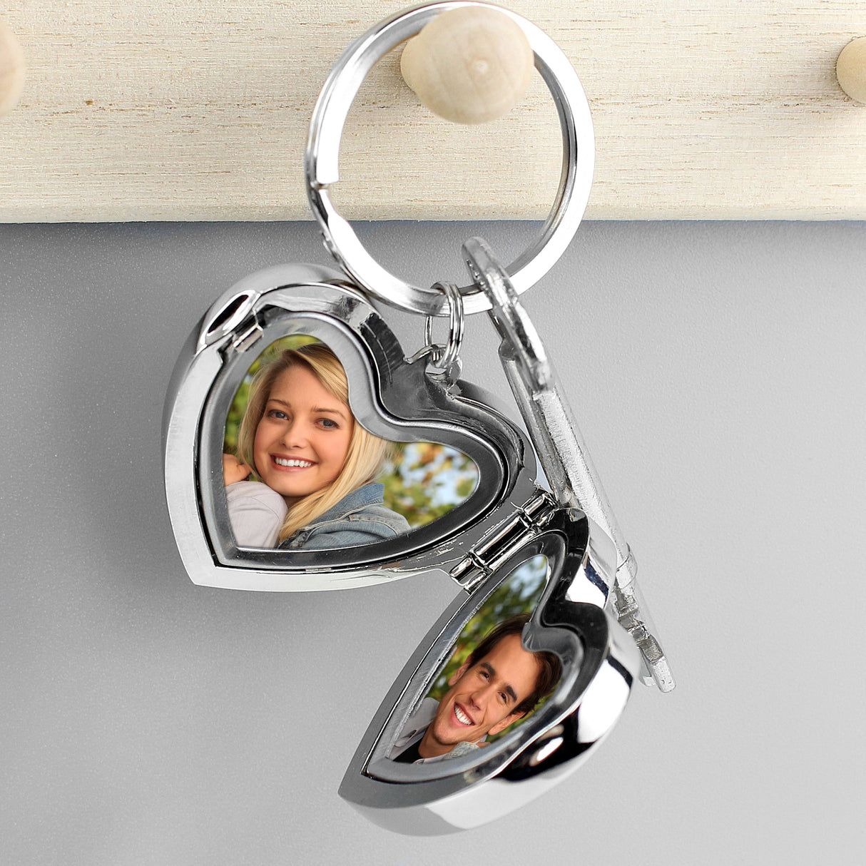 Personalised Heart Photo Frame Keyring: 6 - Keyrings By Gift Moments