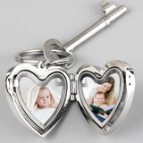 Personalised Heart Photo Frame Keyring: 2 - Keyrings By Gift Moments