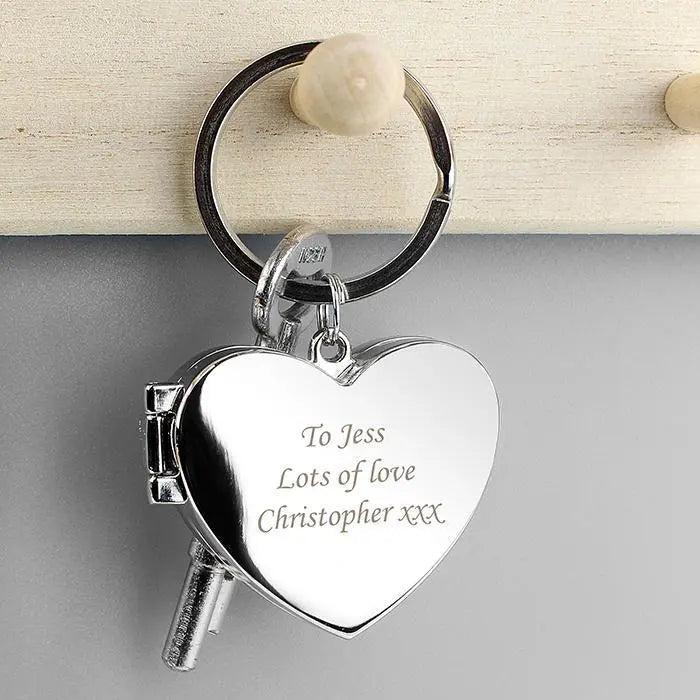 Personalised Heart Photo Frame Keyring: 1 - Keyrings By Gift Moments