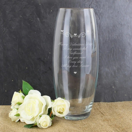 Personalised Hearts & Swirls Vase: 2 - Vases By Gift Moments