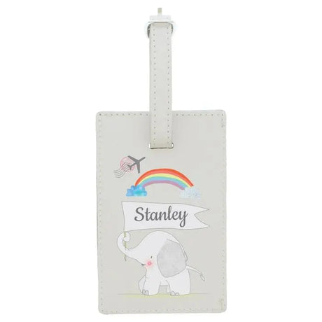 Personalised Elephant Cream Luggage Tag: 3 - Luggage Tags By Gift Moments