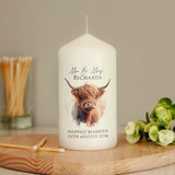 Personalised Highland Cow Candle Gift: 1 - Candles By Gift Moments