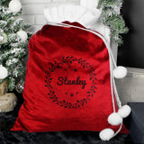 Personalised Holly Red Christmas Treat Sack: 2 - Christmas Sacks By Gift Moments