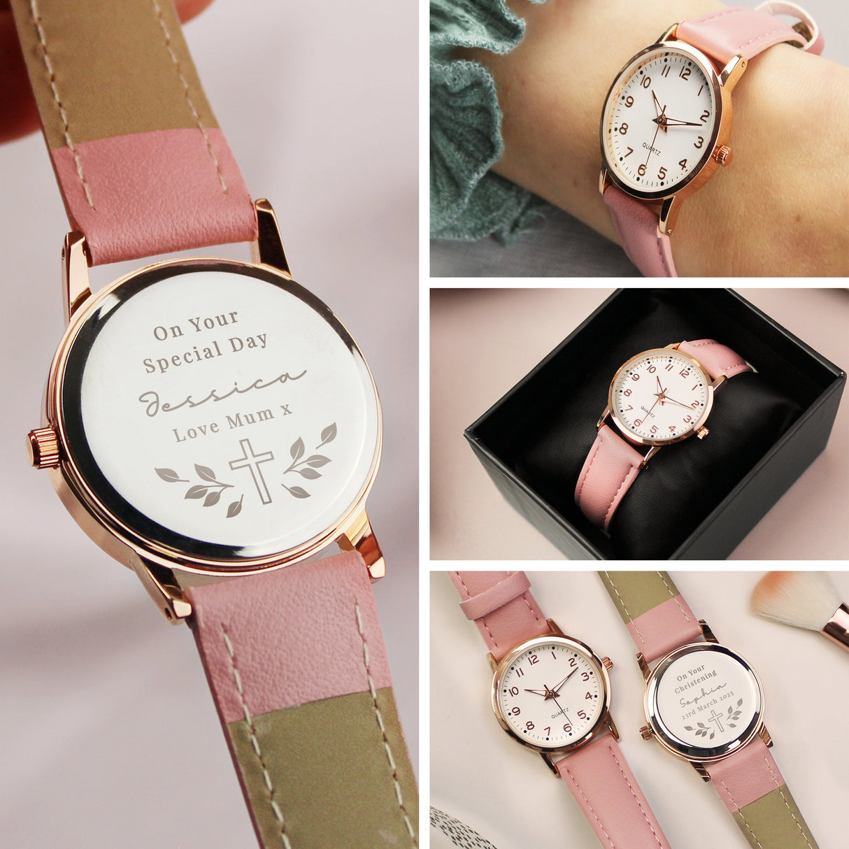 Personalised Holy Communion / Christening Pink Watch: 8 - Watches By Gift Moments