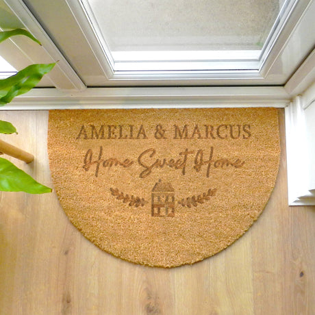 Personalised Half Moon Indoor Doormat: 1 - Doormats By Gift Moments