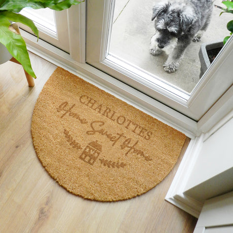 Personalised Half Moon Indoor Doormat: 6 - Doormats By Gift Moments